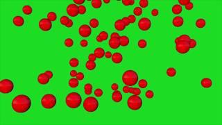 2K Falling red ball Green Screen