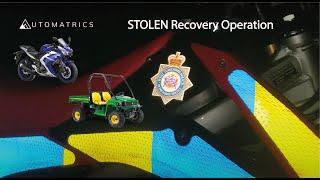 Stolen Yamaha R3 and Stolen John Deere Gator Automatrics MTrack Theft Recovery Operations