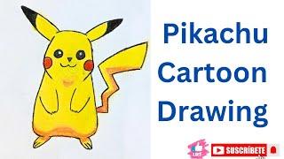 Pikachu cartoon drawing | pokemon drawing #kids