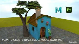 Vintage House 3D Model Texturing Tutorial | Maya | Substance painter