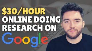 Make Money Online Searching Google with No Experience | Get Paid $30/Hour