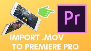 How to import .mov iPhone video to Premiere Pro SOLVED "Codec missing or unavailable"