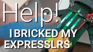 How to rescue bricked EP1 EP2 Expresslrs RX receivers (Solid LED)