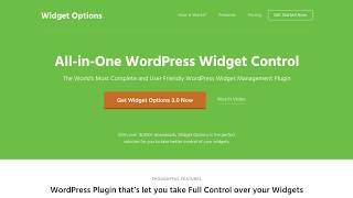 Widget Options for WordPress