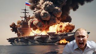 HUGE Tragedy Today! Russia's Only Aircraft Carrier Successfully Sunk by NATO Forces