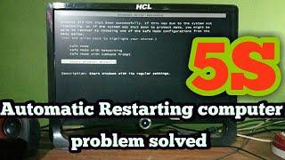 How to Fix A PC That Keeps Restarting Again And Again Automatically - Solution For Windows 7/10