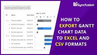 How to Export Gantt Chart Data to Excel and CSV Formats