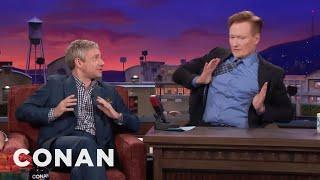 Martin Freeman Makes Conan Do His Terrible British Accent | CONAN on TBS