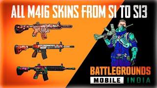 All M416 Skins From Season1 To Season13 In Pubg Mobile.