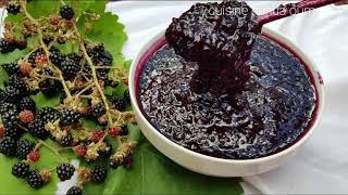 مربى التوت البري أو العليق صحية طبيعية وسريعة التحضير#مربى#confiture#jamHow_to make blackberry_jam