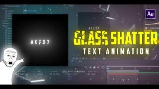 Shatter Text Effect in After Effects | Glass Break Tutorial #aftereffects #tutorial #text #edit