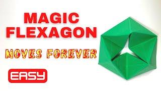 Paper Anti-Stress Fidget Toy | Origami Flexagon Moves Forever ∞️(No Glue No Tape️)