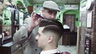  ASMR BARBER - 2023 Haircut of The Year - Skin Fade & Side Part