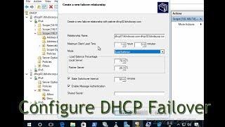 Configuring DHCP Failover in Windows Server 2016