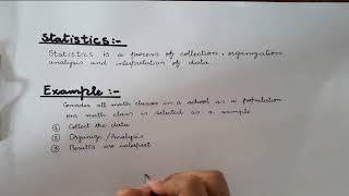 Lecture1-Definition of Statistics, Population, Sample, Parameter and Statistic with examples