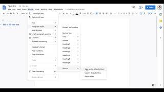 Here is how to set a default font in Google Docs