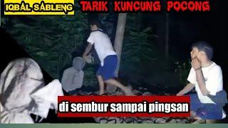 SABLENG TV vs POCONG. IQBAL PINGSAN DISEMBUR POCONG, setelah tarik kuncung si pocong.