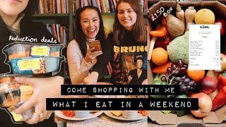 what I eat in a weekend - student easy & healthy recipes + come food shopping with me