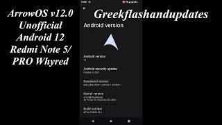 ArrowOS v12.0 Unofficial Android 12 Redmi Note 5/PRO Whyred