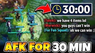 League of Legends but we AFK for the first 30 minutes... (CAN WE COME BACK?)