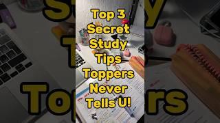 Top 3 Secret Study Tips Toppers Never Tells You! #shorts #study #facts