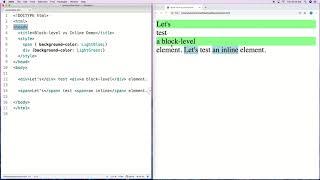 HTML Block and Inline Elements Tutorial