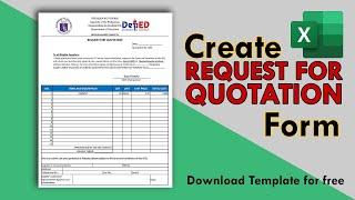 How to create Request for Quotation form in Microsoft Excel