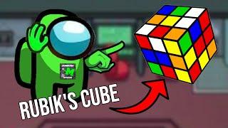 Solving a RUBIK'S CUBE and Playing AMONG US (Among Us Cubing Challenge)