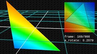 UV attribute mini map demo single triangle - threejs demo