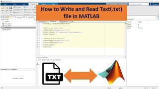 How to Write and Read Text(.txt) file in MATLAB || text file in MATLAB