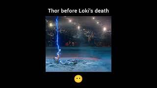 Thor before Loki's death  and after  #shorts #thor #stanlee