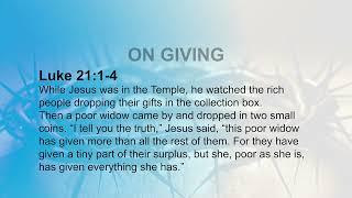 Biblical Principles on Finances On Giving 1