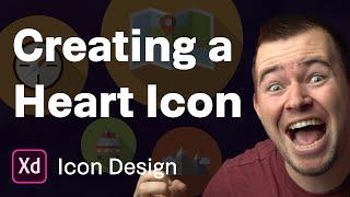 Creating a Heart Icon | Ep 24/30 [Icon Design in Adobe XD]