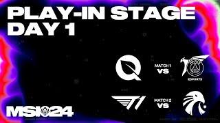 FLY vs PSG - T1 vs EST | 플레이-인 Day 1 | 2024 MSI