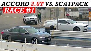 2020 Honda Accord Sport 2.0T vs. 2020 Dodge Challenger R/T Scat Pack Widebody: Race #1