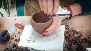 Pinch Pot Cup Forms  Day 2 CLEANING  An Exercise for Beginners in Clay