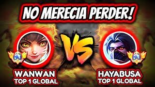 THIS TOP GLOBAL DIDN'T DESERVE TO LOSE LIKE THIS! WANWAN TOP 1 HAYABUSA TOP 1! | MOBILE LEGENDS