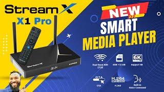 STREAMX X1PRO NEW SMART MEDIA PLAYER ANDROID 12 TV BOX