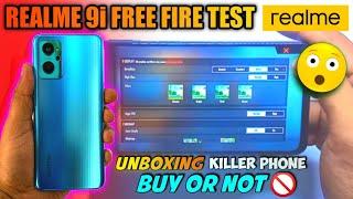 REALME 9i FREE FIRE TEST || realme 9i free fire gameplay + Heating + Battery Drain Test.(unboxing)