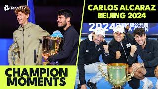 Champion Moments: Carlos Alcaraz Mic'd Up After Winning Beijing 2024 