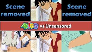 Luffy | 4KIDS vs Uncensored One Piece