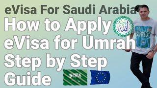 How to Apply eVisa For Saudi Arabia Tourist Visa | Umrah Visa
