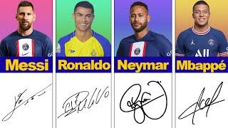 Coolest Signatures Famous Football Players | Messı,Ronaldo,Neymar | Football Data FC