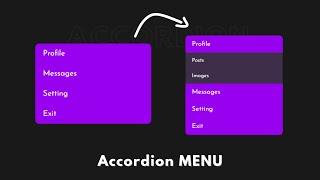 Create A Simple Accordion Menu Using Only HTML And CSS | Pure CSS Accordion Menu