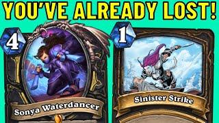 This Hearthstone Combo is EVIL! Sonya Waterdancer OTK!