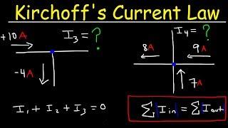 Kirchhoff's Current Law, Junction Rule, KCl Circuits - Physics Problems