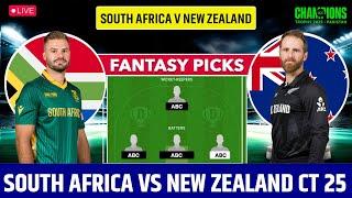 Live: CT 2025: NZ vs SA Dream11 Team Prediction I South Africa vs New Zealand l GL & SL Teams 