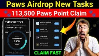 Paws explore ton ecosystem | paws mystery quest today | paws mystery quest paws airdrop new task