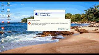The remote Session  was disconnected because there are no remote desktop client access license avl