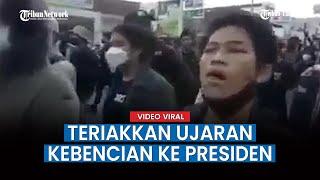 Viral video Seorang Pemuda Teriakkan Ujaran Kebencian Kepada Presiden Jokowi, Saat Demonstrasi